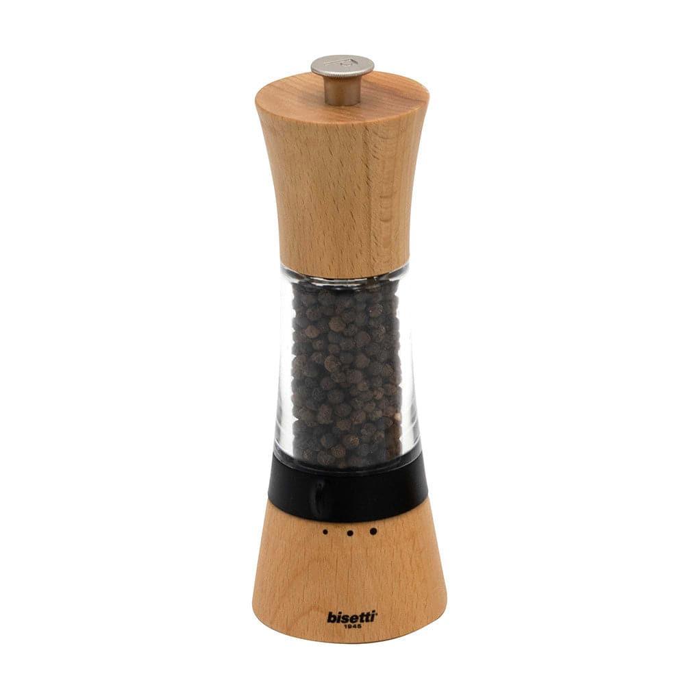 Bisetti 8910 Beechwood Acrylic Pepper Mill 20 CM HorecaStore