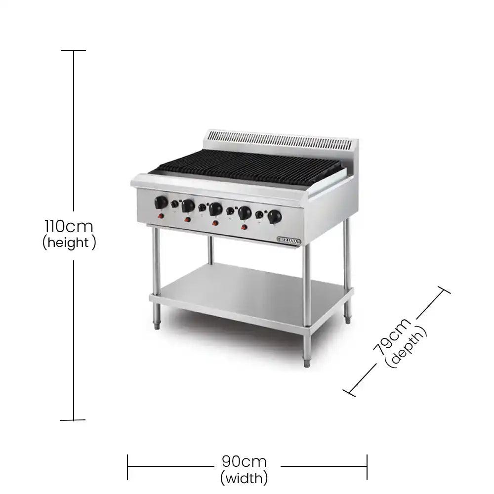 Berjaya CB5BFS 17 Gas Char Broiler Table Top 5 Burners With