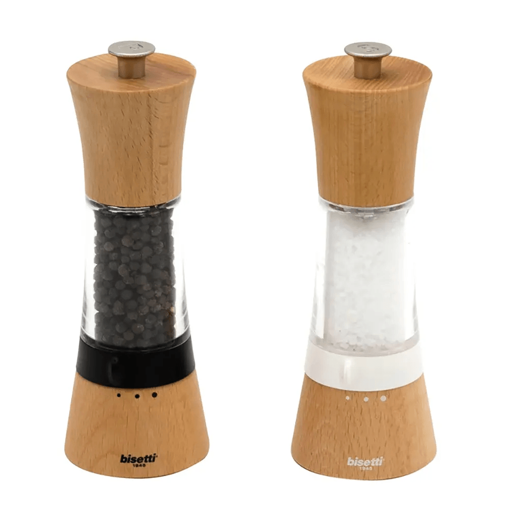 Bisetti 8910 Beechwood Acrylic Pepper Mill 20 CM HorecaStore