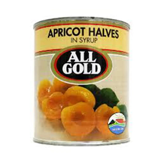 all gold canned apricot halves in syrup 24 x 825g