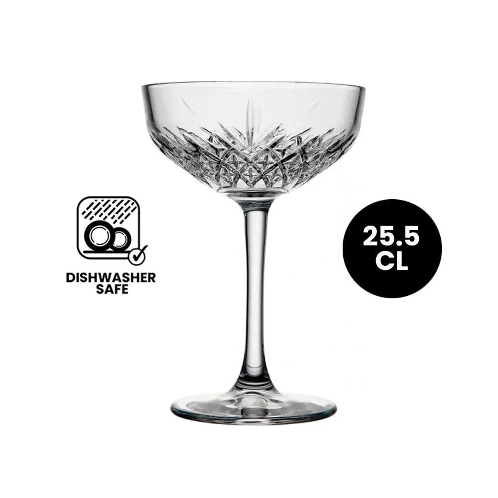 Pasabahce Timeless 440236 Champagne Coupe Glass 25.5cl - 4/Case –  HorecaStore