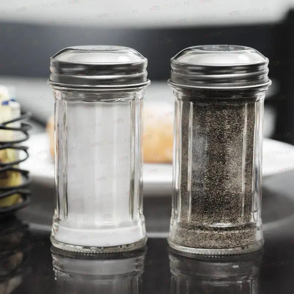 Speckle Salt and Pepper Shakers with Caddy