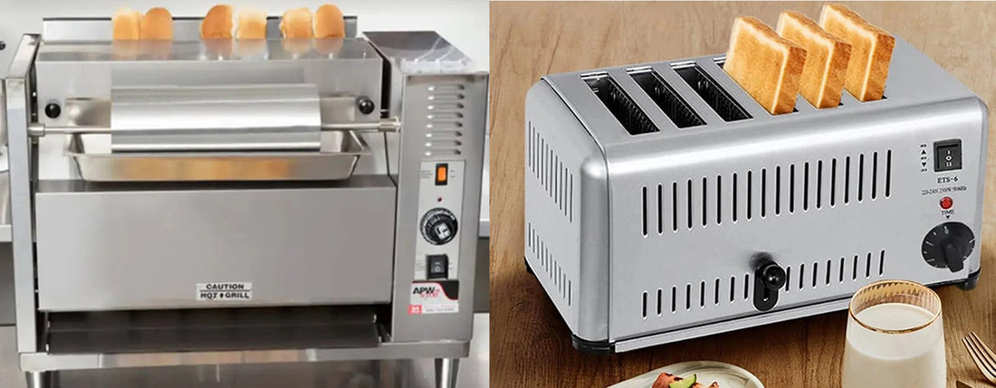 Difference between a conveyor toaster and a regular toaster?