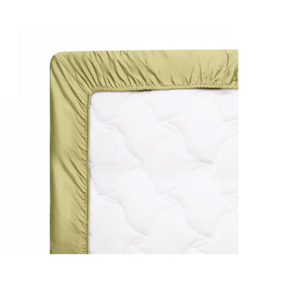 ths giza cotton super king fitted bed sheet sage green