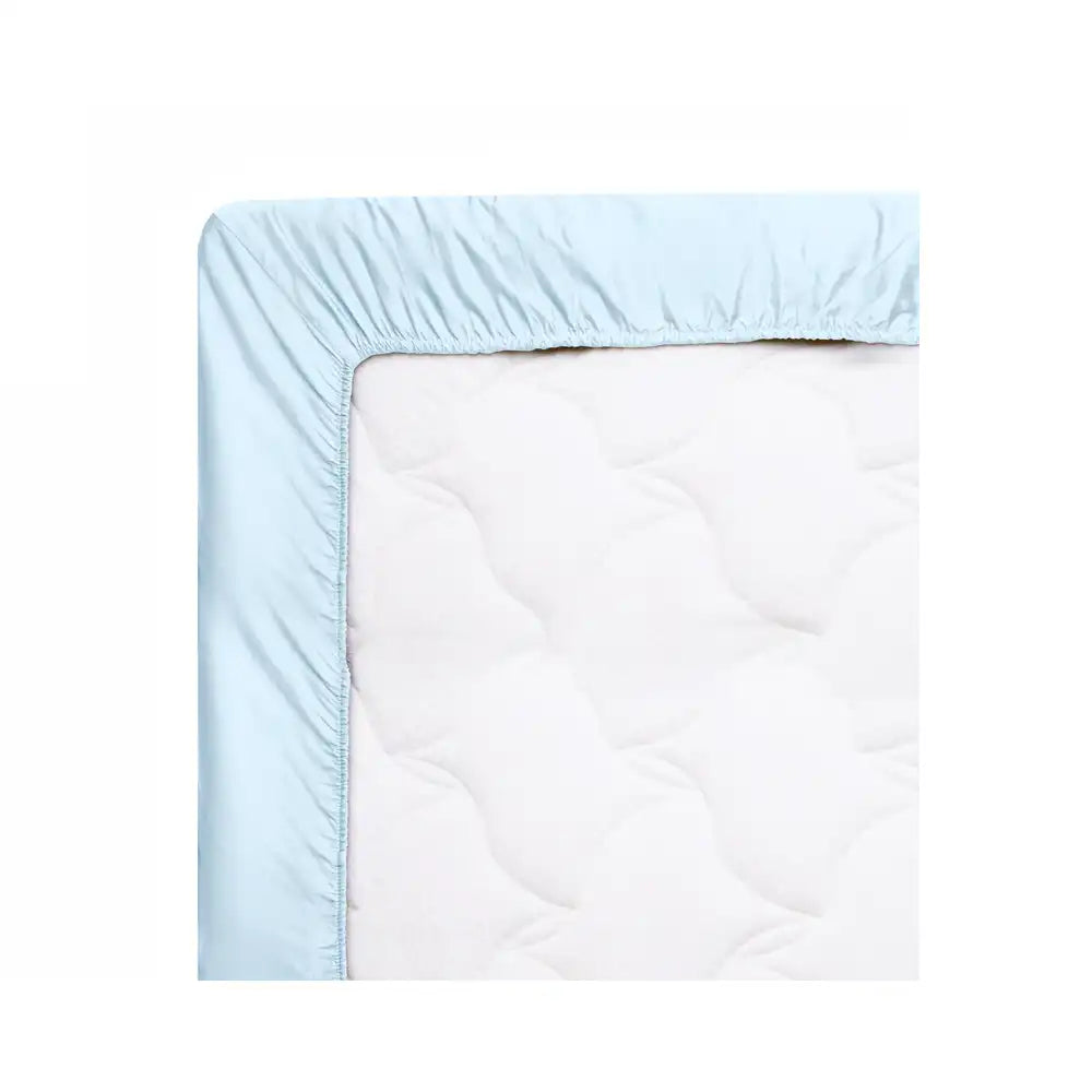 ths giza cotton extra super king fitted bed sheet baby blue