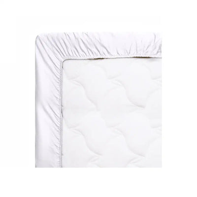 ths giza cotton single xl fitted bed sheet white