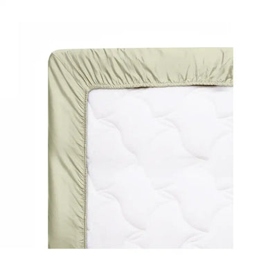 ths giza cotton single xl fitted bed sheet silver green