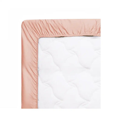 ths giza cotton king fitted bed sheet rose