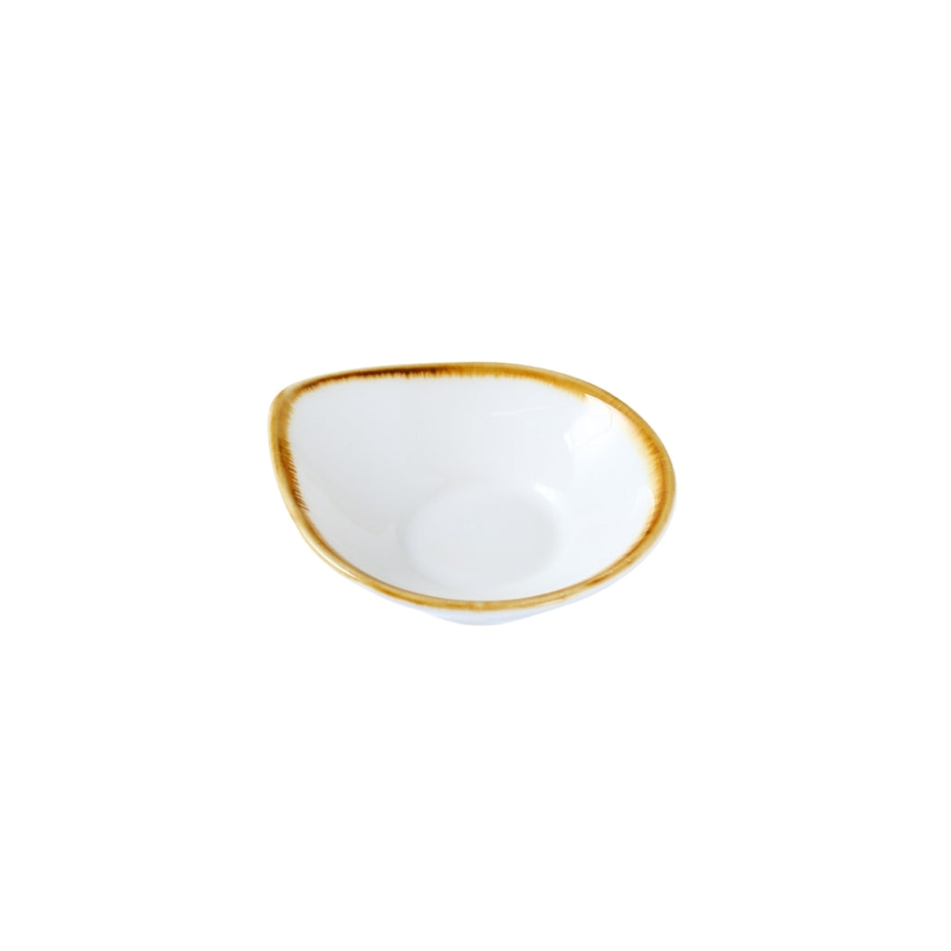 Porceletta Porcelain Sauce Dish Ivory Mocha, 10 cm