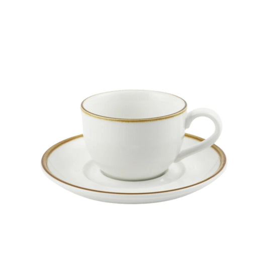 Porceletta Porcelain Coffee Cup & Saucer Ivory Mocha, 200 ml