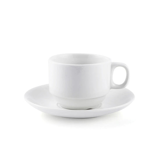 Porceletta Porcelain Coffee and Tea Cup & Saucer Ivory, 230 ml