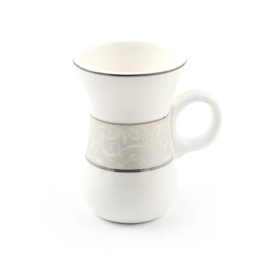 Porceletta Ivory Porcelain Belly Tea Cup Set, 100 ml