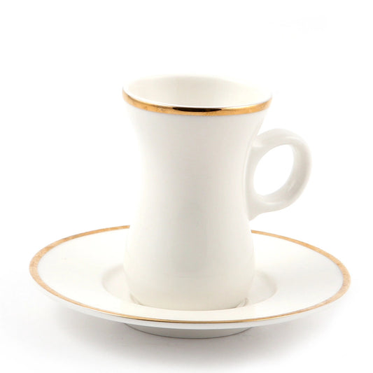 Porceletta Porcelain Coffee Cup & Saucer Ivory, 80 ml