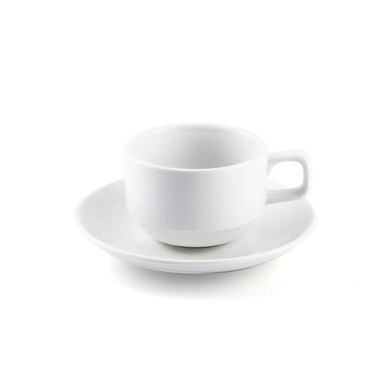 Porceletta Porcelain Coffee and Tea Cup & Saucer Ivory, 200 ml