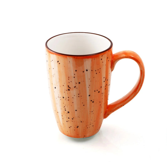 Porceletta Porcelain Tea & Coffee Mug Orange Color Glazed, 300 ml