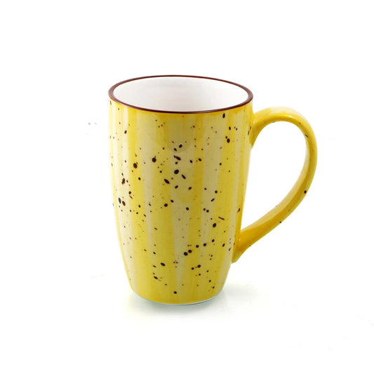 Porceletta Porcelain Tea & Coffee Mug Yellow Color Glazed, 300 ml