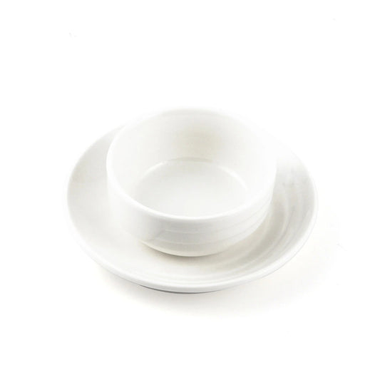 Porceletta Porcelain Soup Cup & Saucer Castillo Design Ivory, 15 cm