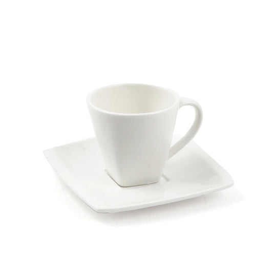 Porceletta Porcelain Coffee Cup & Saucer Meena Design Ivory, 90 ml