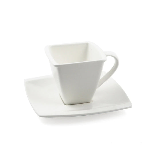 Porceletta Porcelain Coffee Cup & Saucer Meena Design Ivory, 220 ml