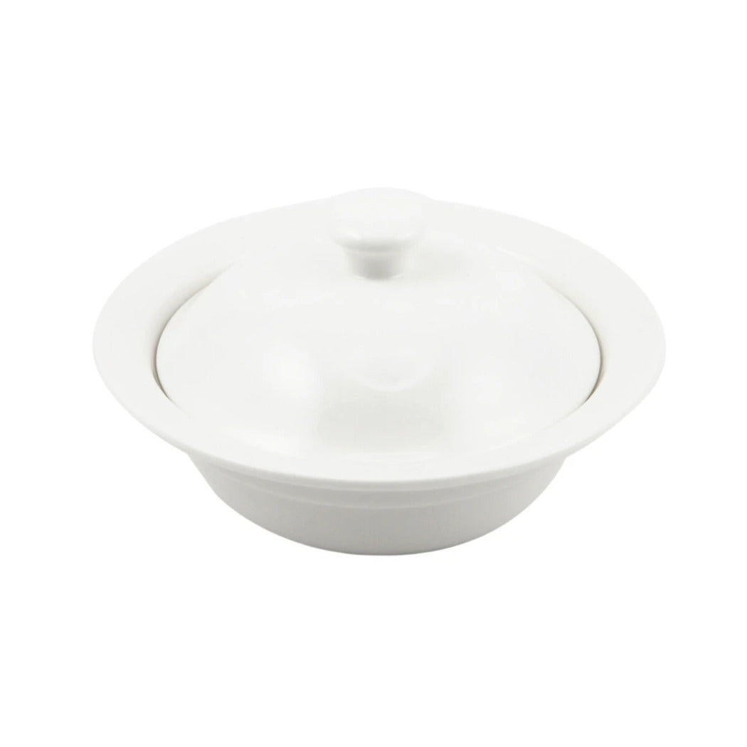 Porceletta Porcelain Soup Plate with Lid Ivory, 18 cm