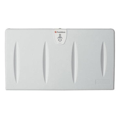 Foundations Classic Horizontal Wall Mounted Baby Changing Station with Backer Plate, L 87 x W 10.16 x H 39 cm, Color Grey
