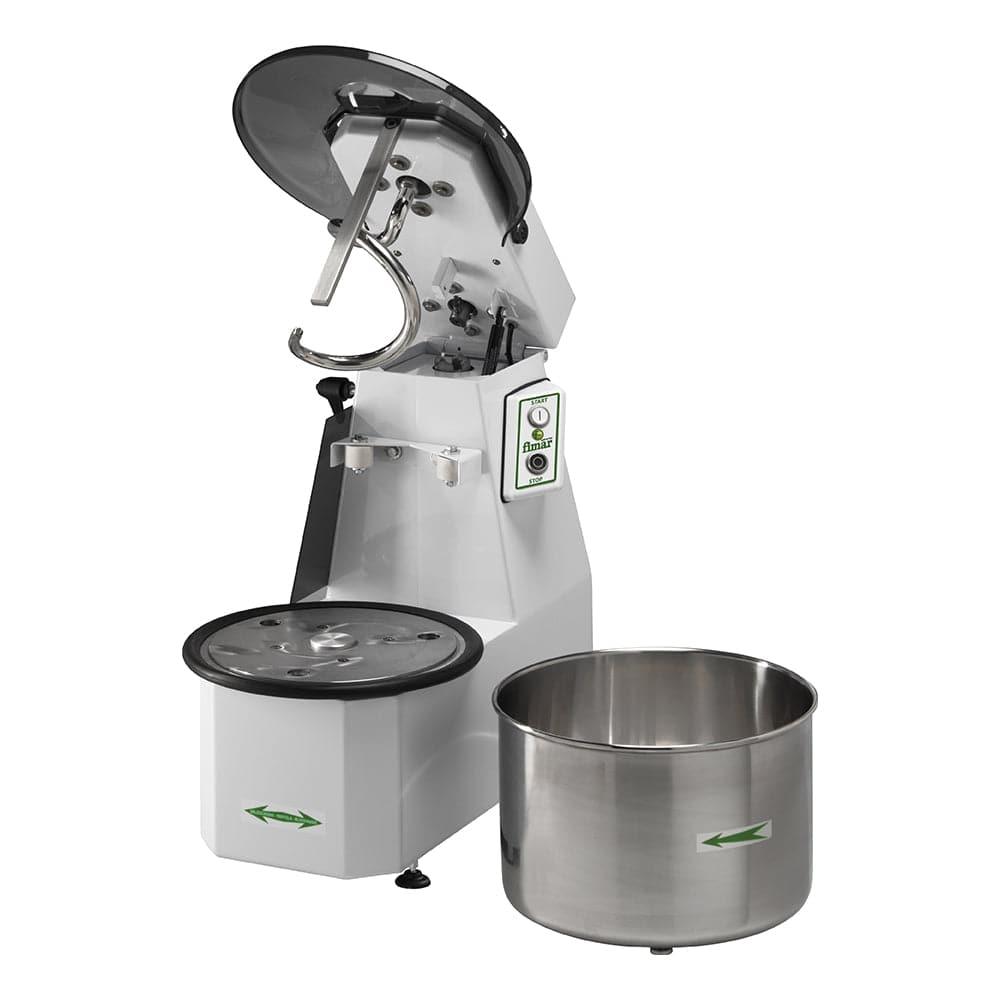 Fimar Stainless Steel Electric 1500W IM38CNSR235M Spiral Kneader Dough Mixer With Liftable Head, And  Removable 38kg Bowl 1 Phase, 80 X 48 X 73 cm