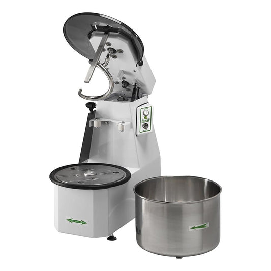 Fimar Stainless Steel Electric 1500W IM38CNSR235M Spiral Kneader Dough Mixer With Liftable Head, And Removable 38kg Bowl 1 Phase, 80 X 48 X 73 cm   HorecaStore