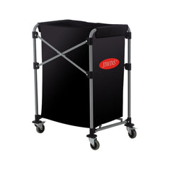 Jiwins Plastic Collapsible Laundry Cart Black,  150 Ltr