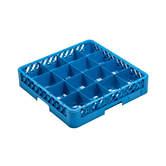 Jiwins Plastic  Glass Rack 16 Compartment Blue, 51 x 28.3 cm