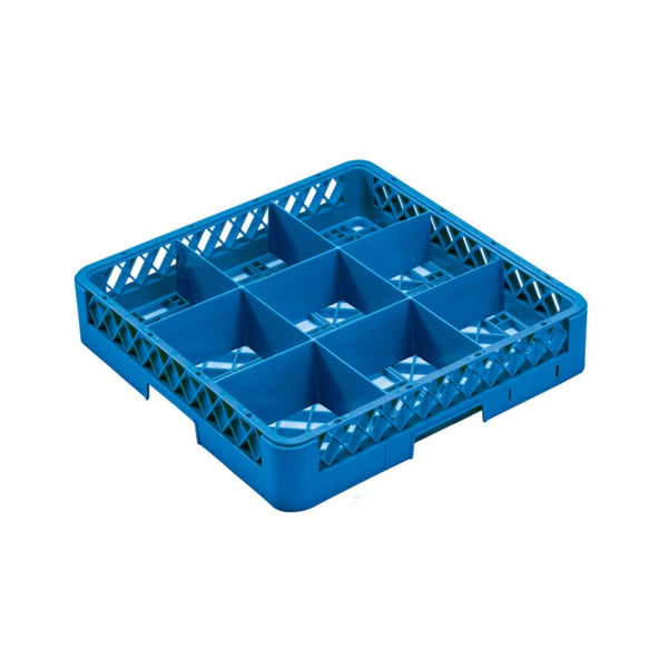 Jiwins Plastic Glass Rack 9 Compartment Blue, 49.5 cm