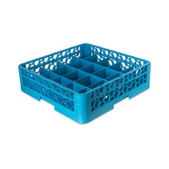 Chef360 Blue 20 Compartment Plastic Glass Rack, 50 x 50 x 10 cm