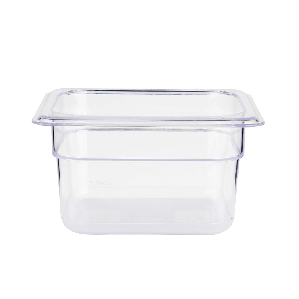 Jiwins PC Plastic GN 1/4 Gastronorm Pan Clear, 10 cm