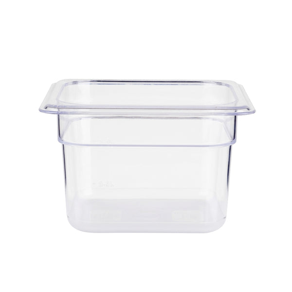 Jiwins PC Plastic GN 1/4 Gastronorm Pan Clear, 15 cm