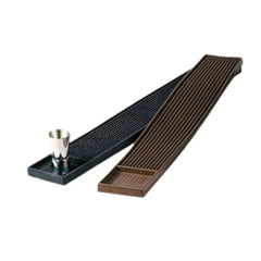 Jiwins Rubber Bar Mat PVC Black, 60.5 x 8 cm