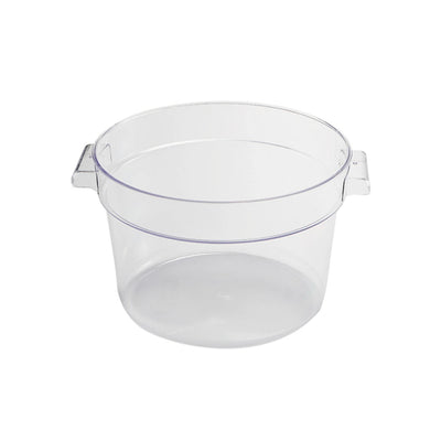 Jiwins Plastic Food Storage Container Round Clear, 6 Qt