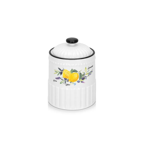 Lemon Provence Series Porcelain Sugar Bowl, 270 ml