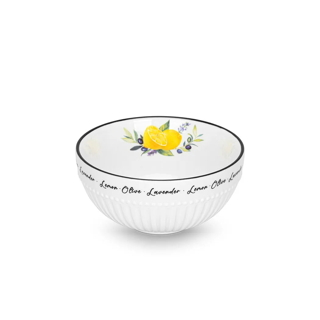 Lemon Provence Series Porcelain Bowl, 12 cm