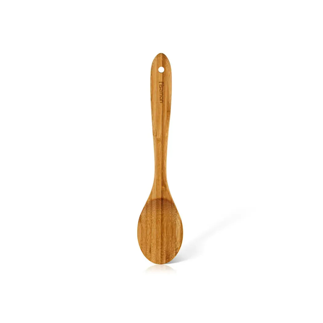 Bamboo Serving Spoon with Handle in Beige Color, 30 cm