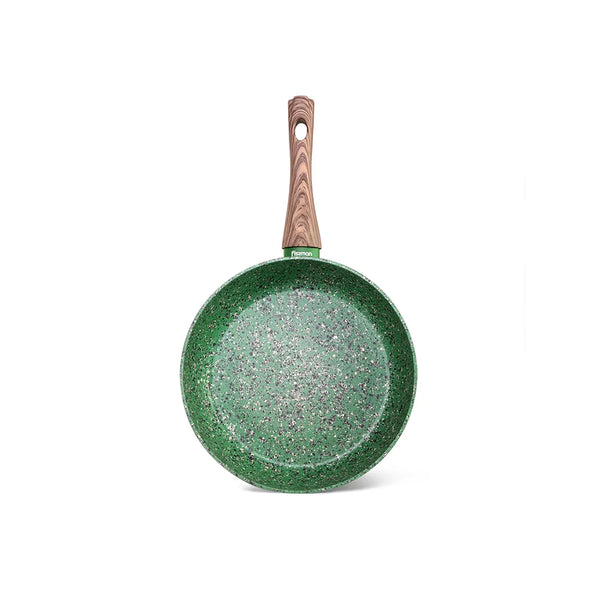 Malachite Series Aluminum Non-Stock Deep Frying Pan with Induction Bottom, 28 cm