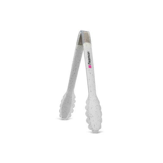 Bianca Series Nylon And Silicone Tong in White Color, 23 cm