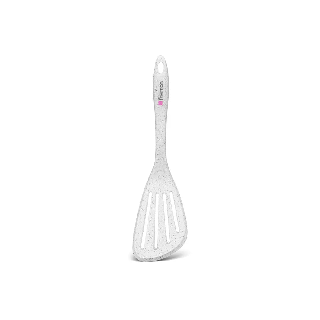 Bianca Series Nylon And Silicone Slotted Turner in White Color, 32 cm