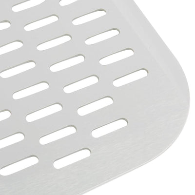 GI Metal A-37RF/60 Aluminium Rectangular 36 X 36 CM Perforated Pizza Peel With 60 CM Handle - HorecaStore