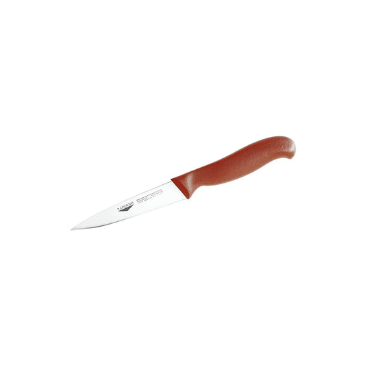 Paderno Stainless Steel Paring Knife with Red Handle, 8 cm