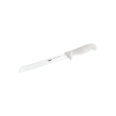 Paderno Stainless Steel Bread Knife with White Handle, 21 cm