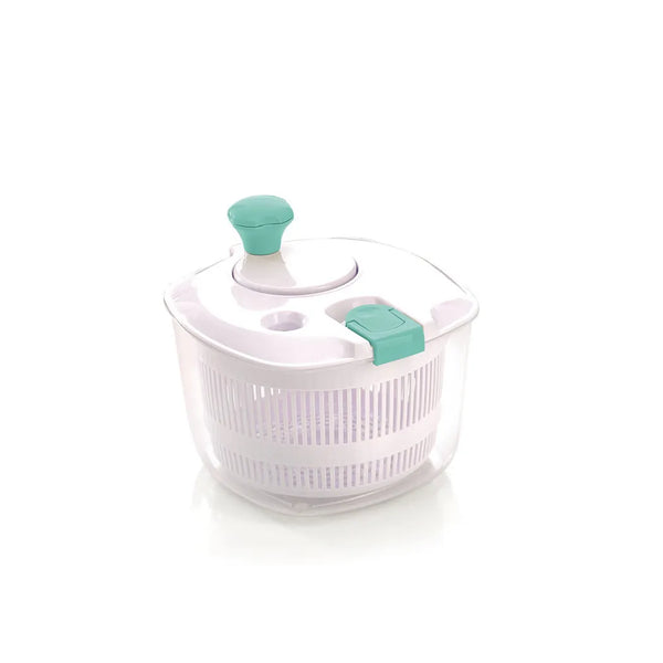 Plastic Salad Spinner in Aquamarine Color, 21 x 20 x 18 cm