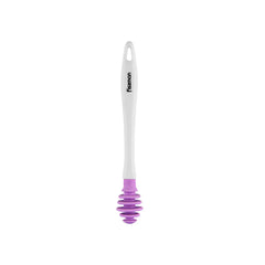 Silicone Honey Server Spoon with Plastic Handle in Purple Color, 20 cm