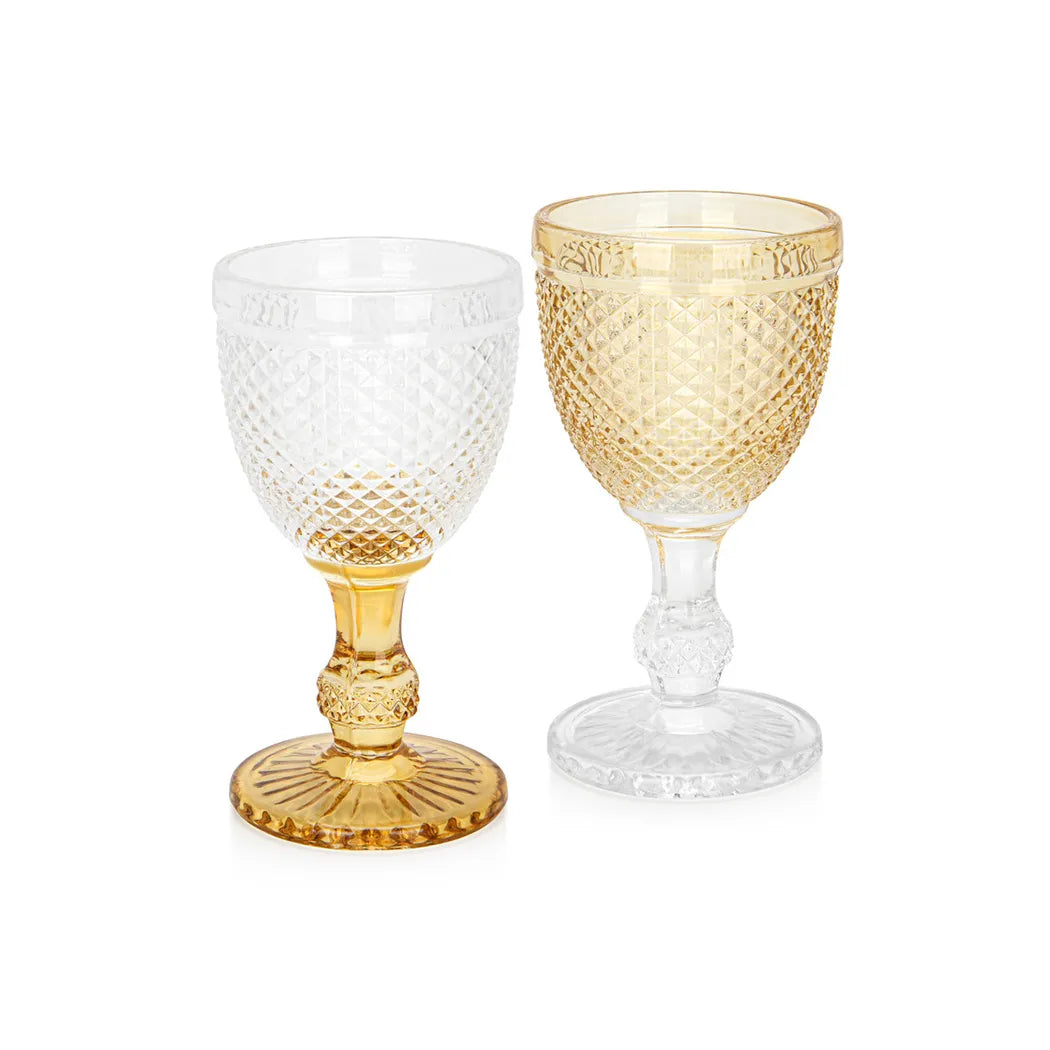 2 Piece Set of Wine Glass in Beige Color, 280 ml