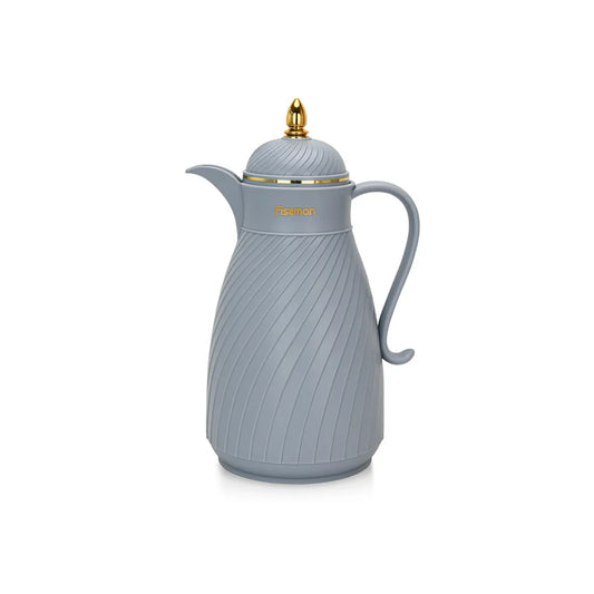 Vacuum Insulated Glass Jug with Plastic Case in Blue Color, 1 ltr.