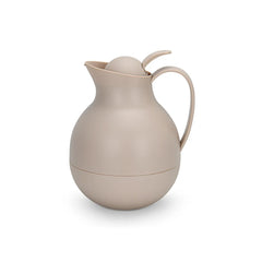 Asbestos Free Vacuum Insulated Glass Flask in Mocha Cream and White Color, 1 ltr.