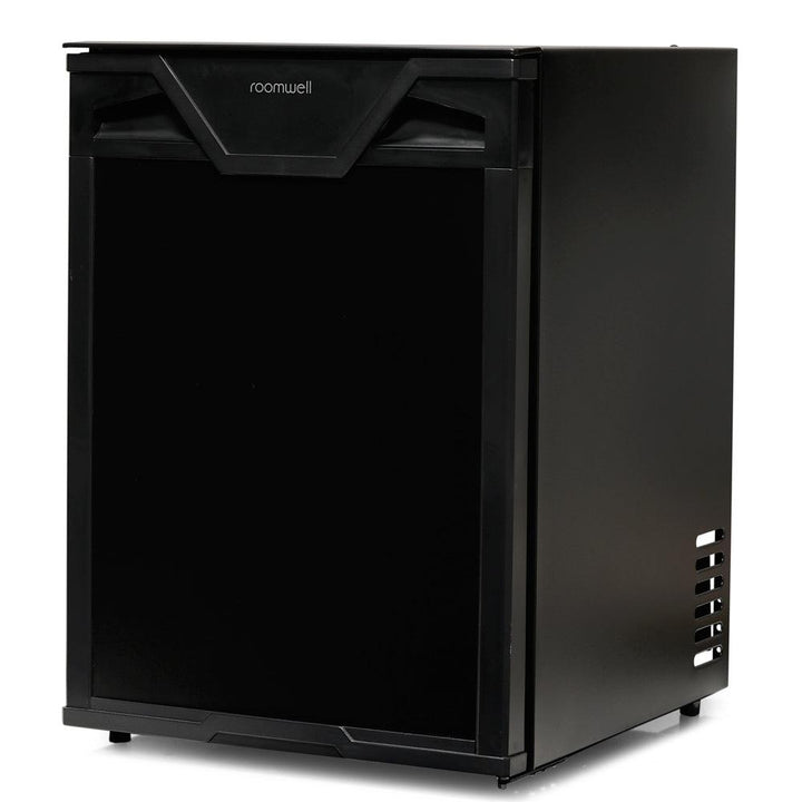 Roomwell UK High Cool Absorption Minibar, Solid Door 30 Liters, H 49 x W 40 x D 40.6 cm, 100% Silent, Ultra-Cooling, CFC/HCFC Free, Color Black - HorecaStore